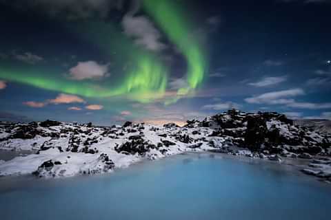 Blue lagoon Northern Lights