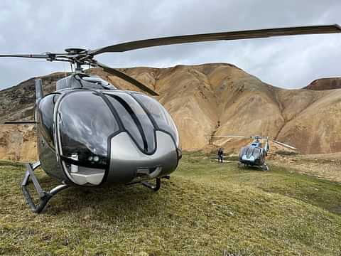 Helicopters close up