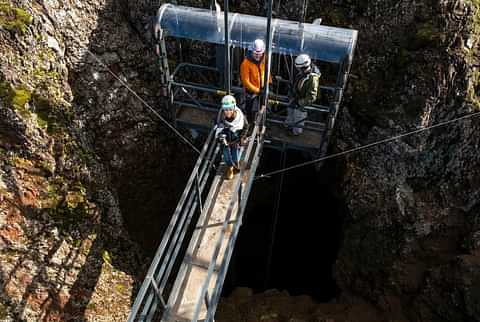 Inside The Volcano - elevator