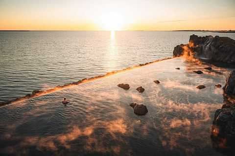 Sky Lagoon Fall Sunset