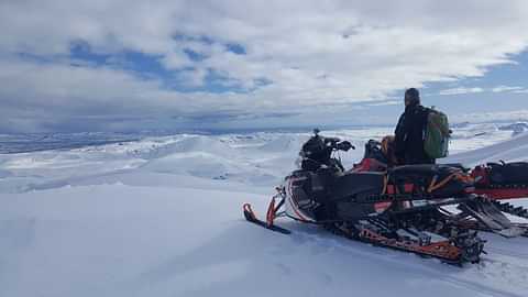 Snowmobiling with a overview