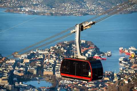 Fantastic view of Bergen from Ulriken Cable car Benjamin Bargard Ulriken643