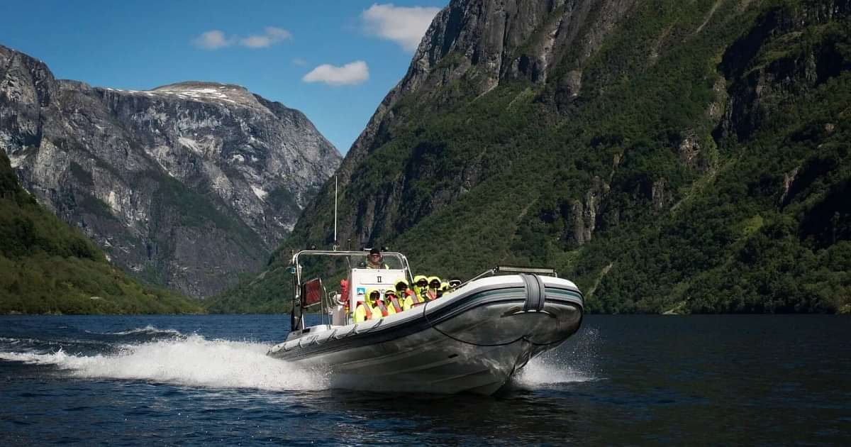 RIB-boat through fjords