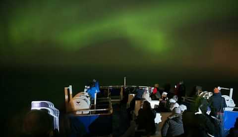 Northern Lights by Boat passangers big