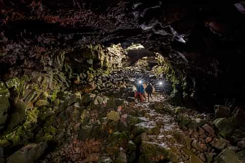 Raufarholshellir caving