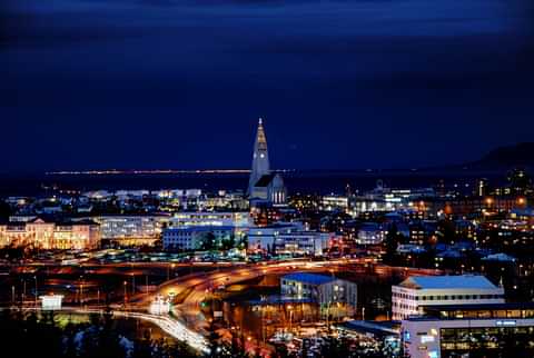 Reykjavík Overview - Night time